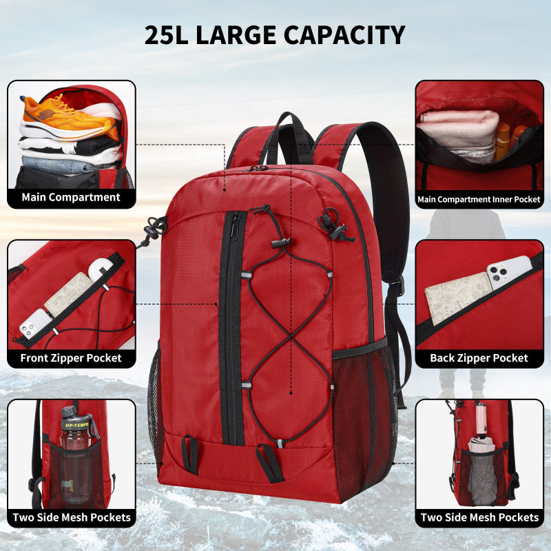 25L lightweight foldable hiking backpack