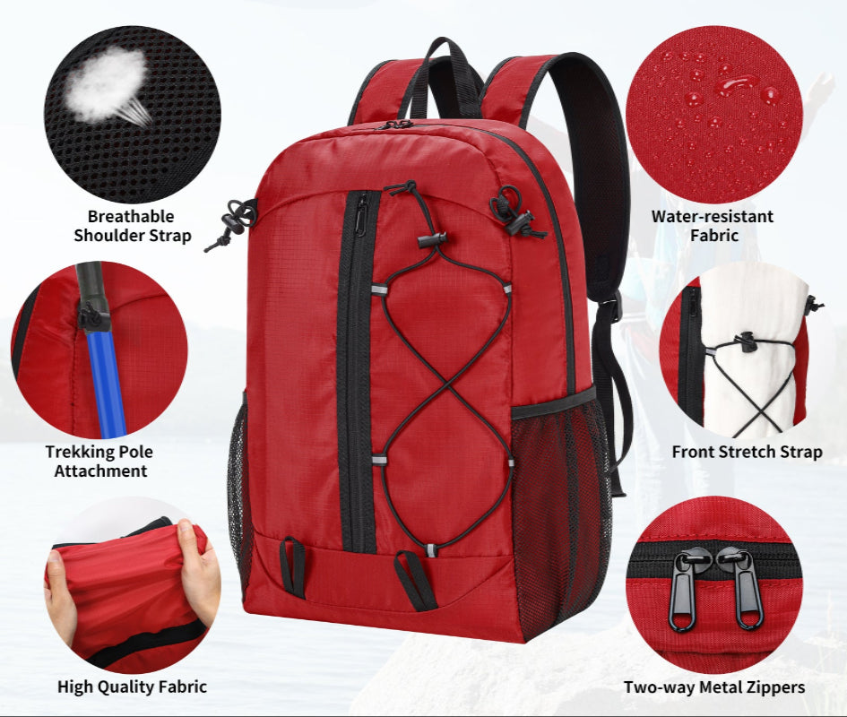 25L lightweight foldable hiking backpack