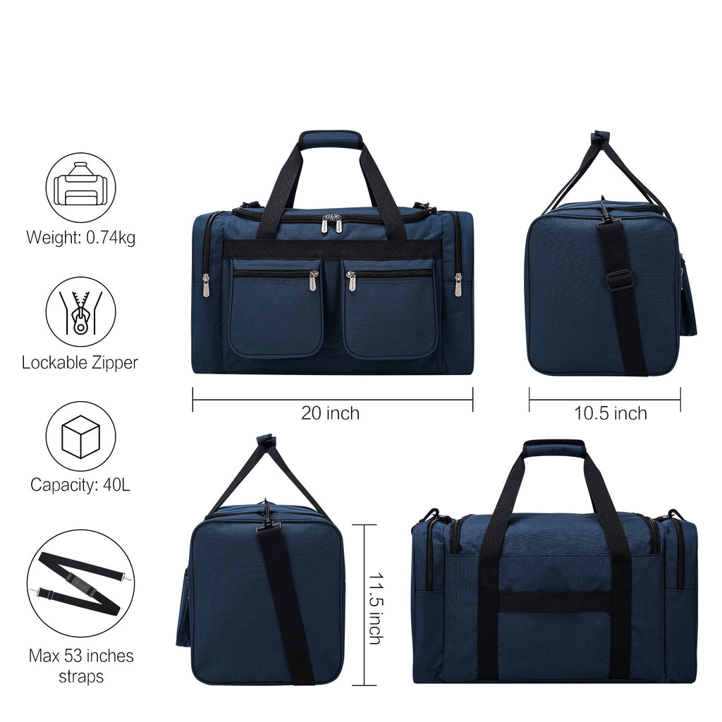 Men's 20 inch Multi-pockets Travel Duffel Bag
