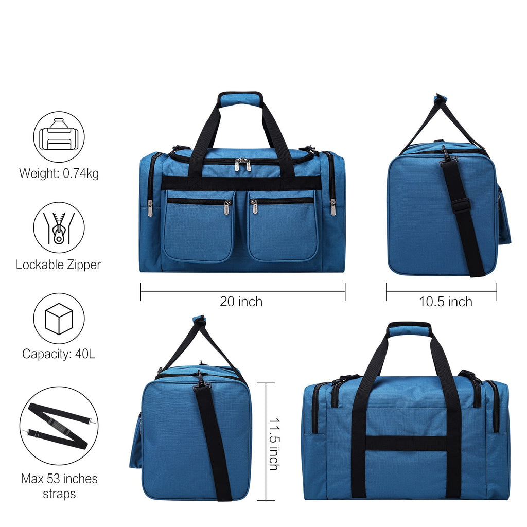 Men's 20 inch Multi-pockets Travel Duffel Bag